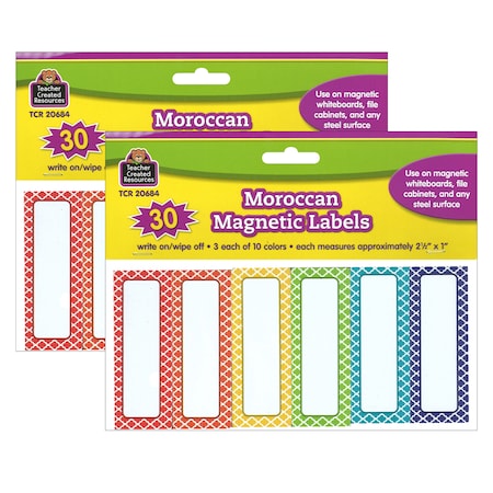 Teacher Created Resources Moroccan Magnetic Labels, PK60 20684